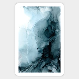 Blue Tides Abstract Ocean Flow Painting Sticker